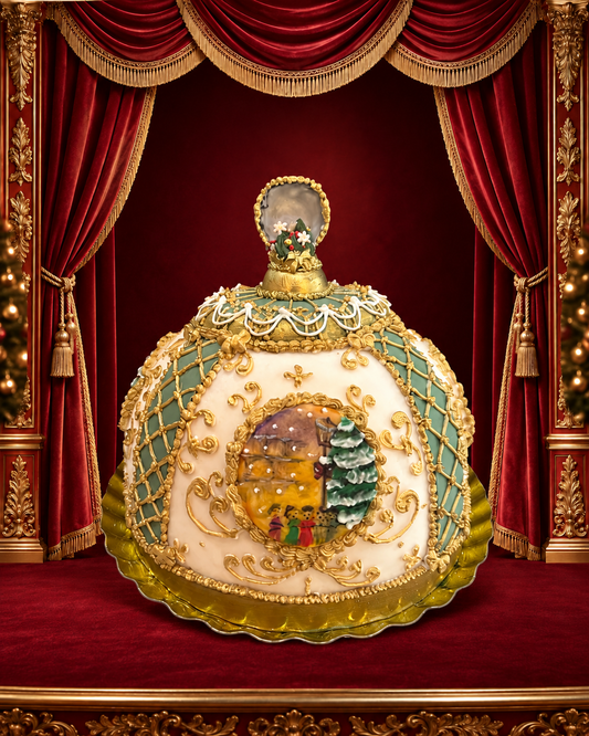 Panettone Lusso del Natale decorato a mano