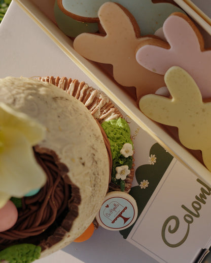 Box coniglietti pasquali pastello in frolla