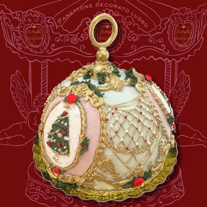 Panettone Lusso del Natale decorato a mano